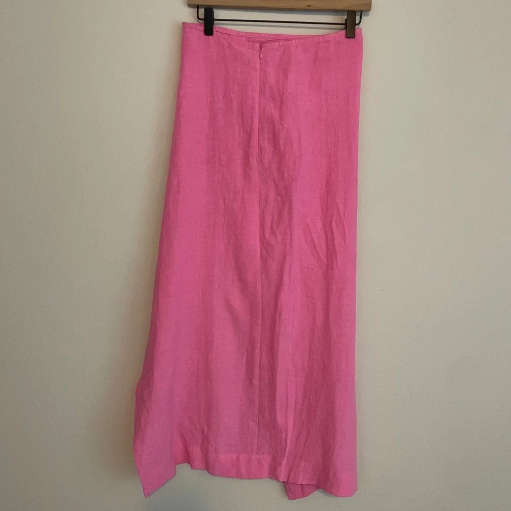 Natalie Rolt Bellini skirt linen pink 1‎ resortwear bridal vacation feminine - Picture 4 of 6